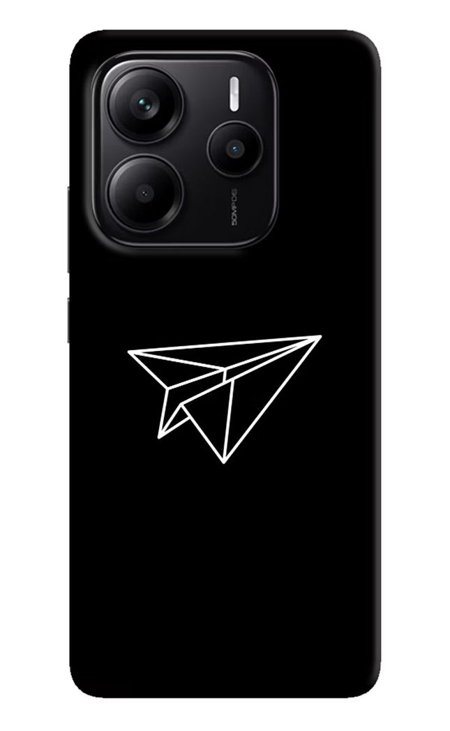 Paper Plane White Redmi Note 14 5G Hard Case Back Cover by Casekaro