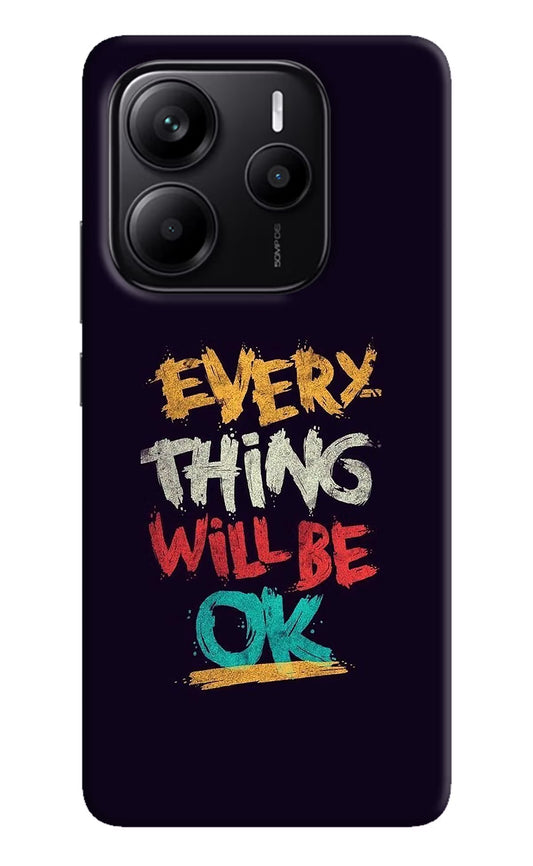 Everything Will Be Ok Redmi Note 14 5G Hard Case Back Cover by Casekaro