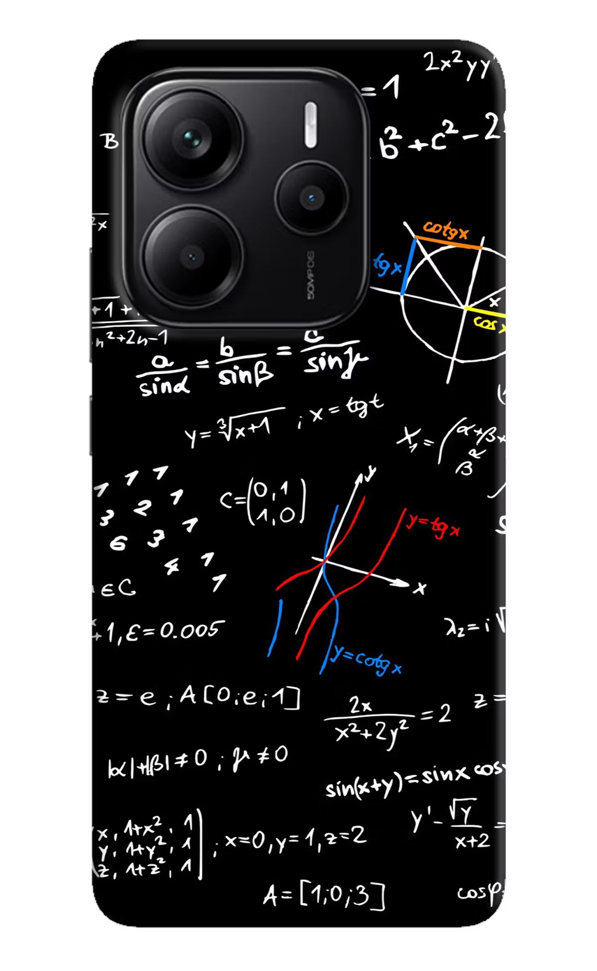 Mathematics Formula Redmi Note 14 5G Hard Case Back Cover by Casekaro