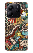 Cinema Abstract Redmi Note 14 5G Hard Case Back Cover by Casekaro