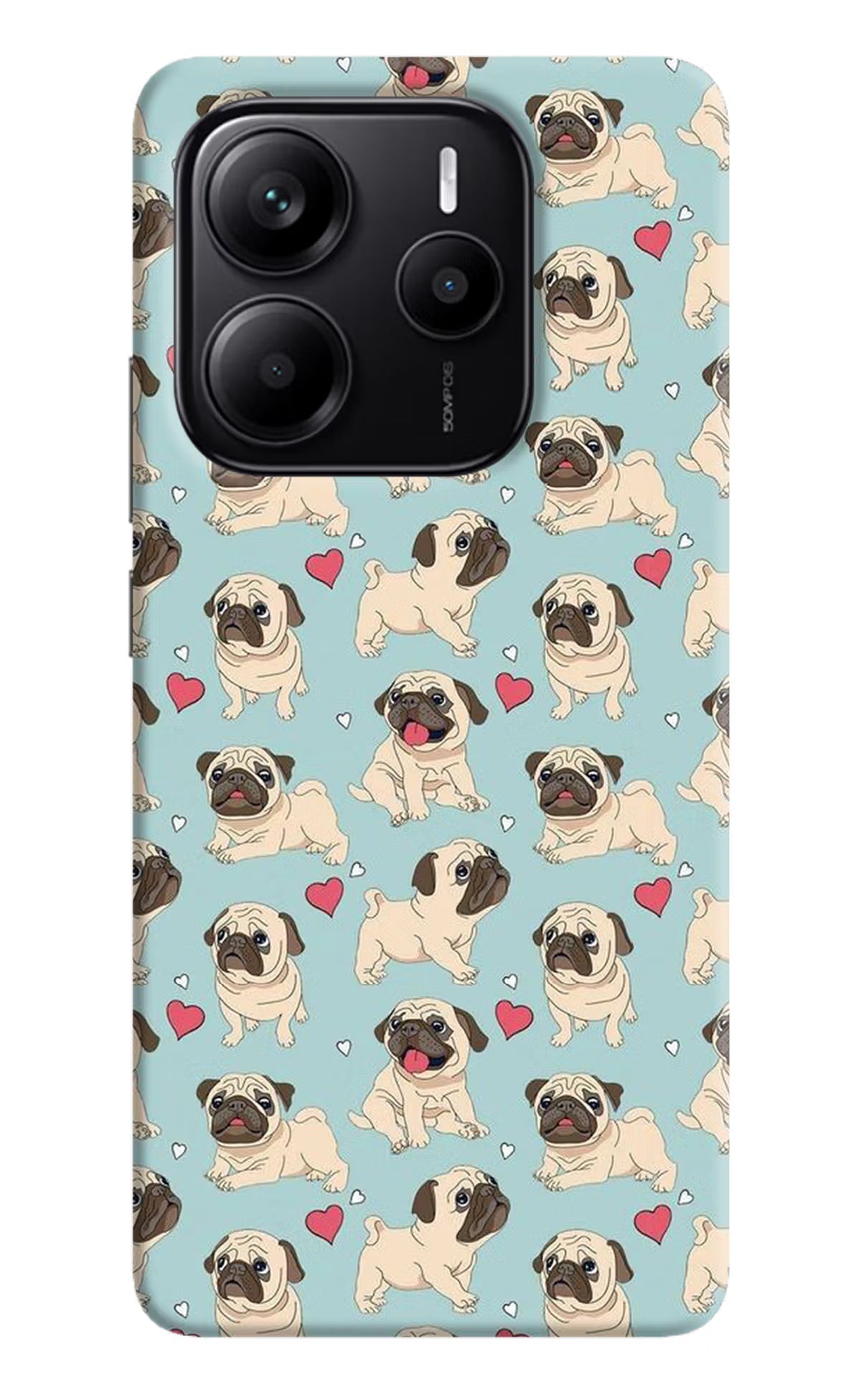 Pug Dog Redmi Note 14 5G Hard Case Back Cover by Casekaro