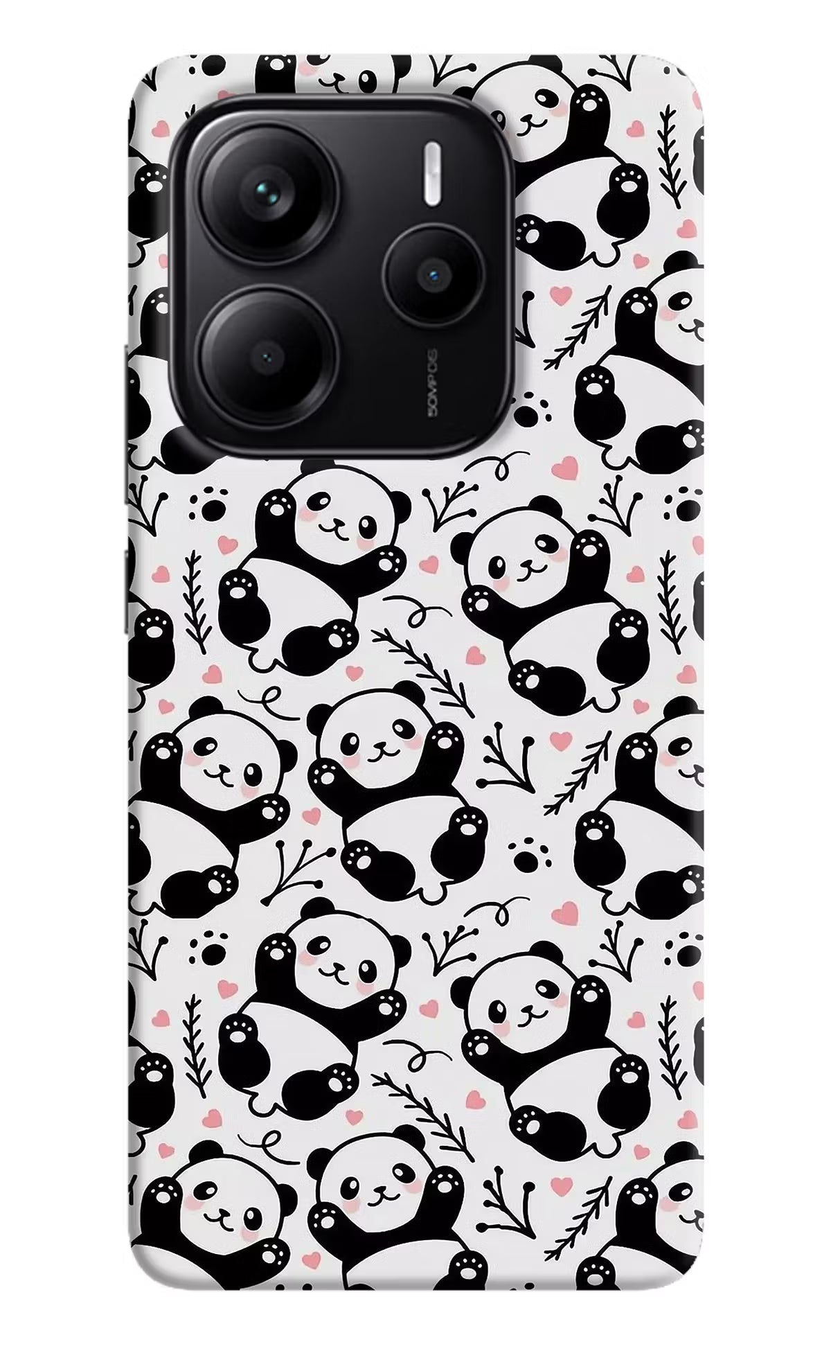 Cute Panda Redmi Note 14 5G Hard Case Back Cover by Casekaro