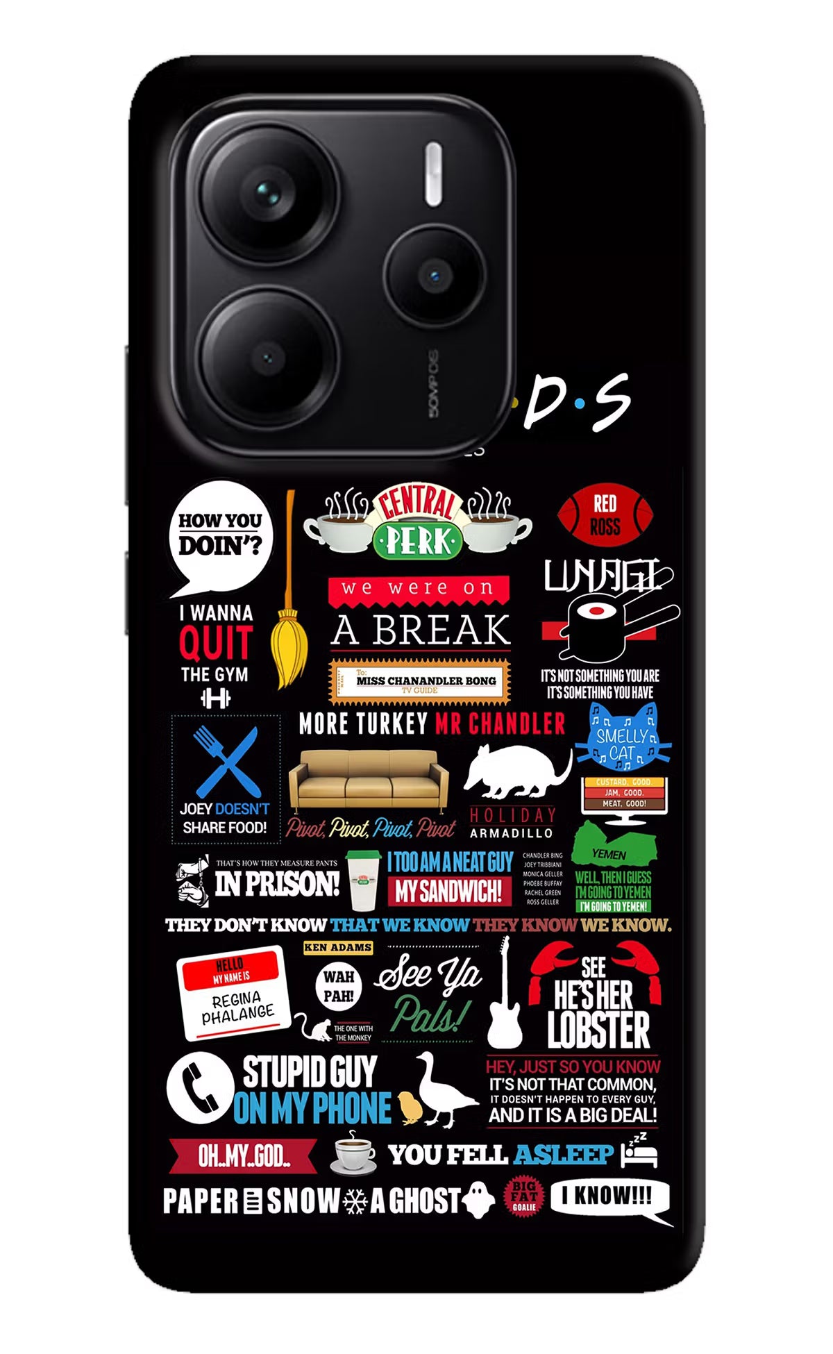 FRIENDS Redmi Note 14 5G Hard Case Back Cover by Casekaro