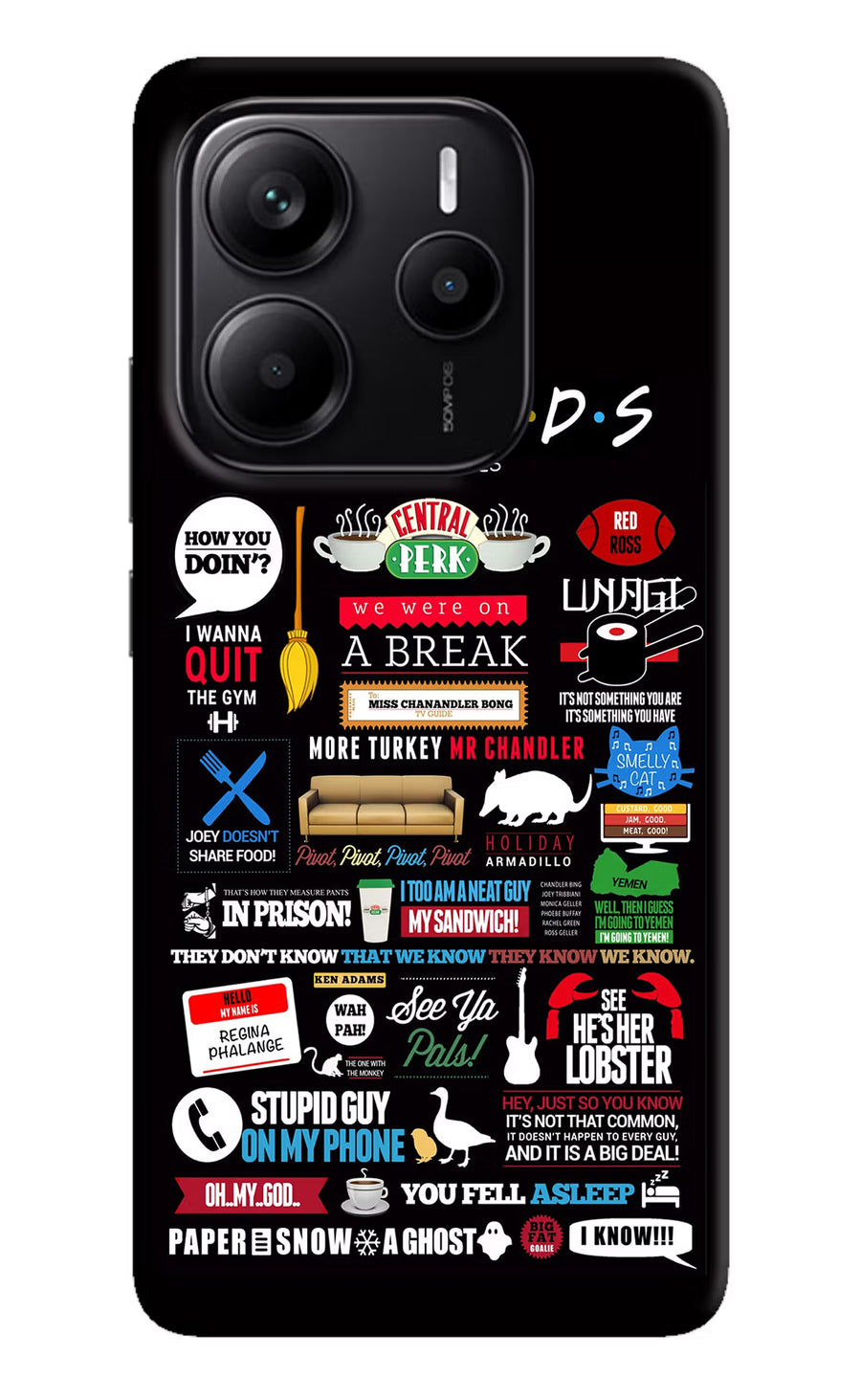 FRIENDS Redmi Note 14 5G Back Cover, Hard case