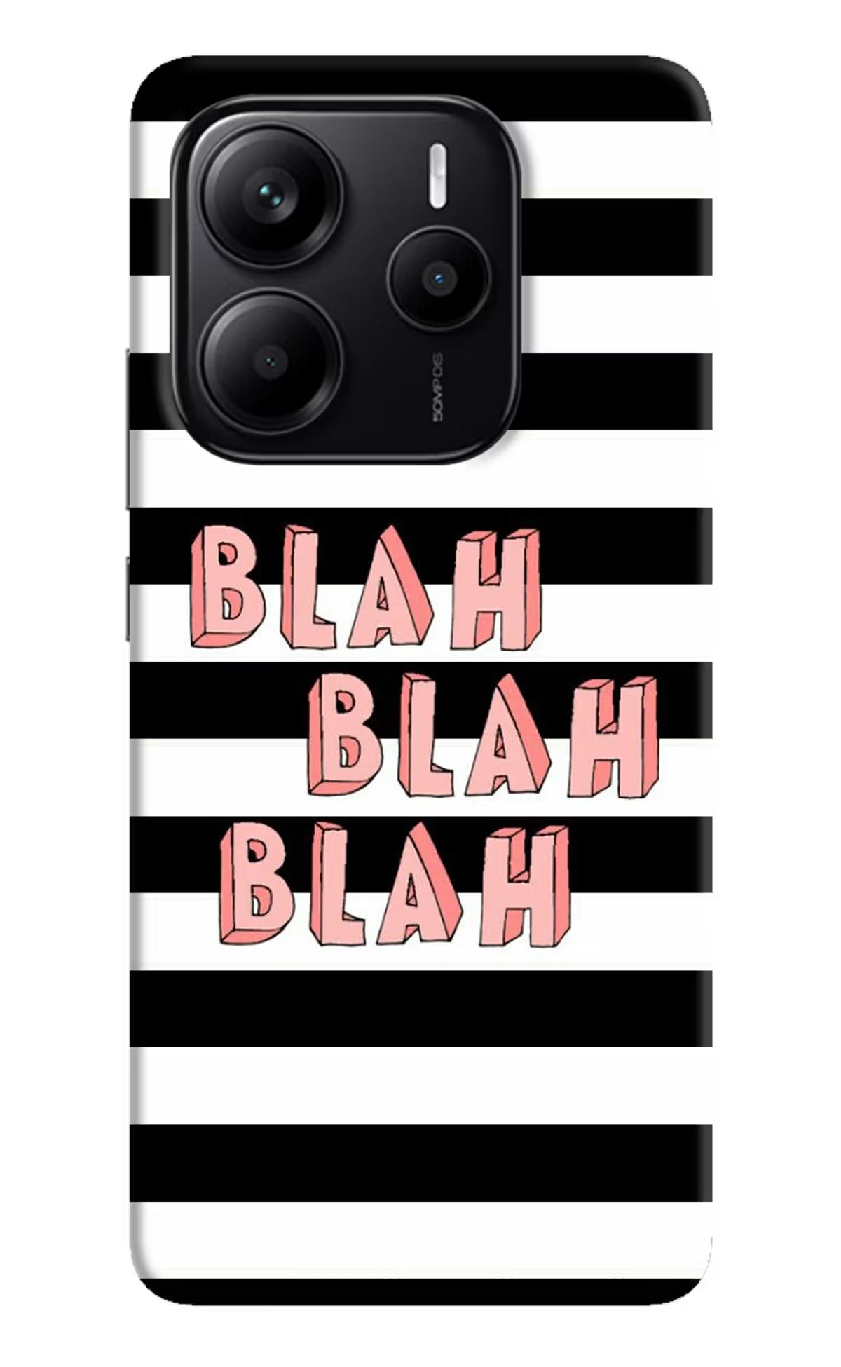 Blah Blah Blah Redmi Note 14 5G Hard Case Back Cover by Casekaro