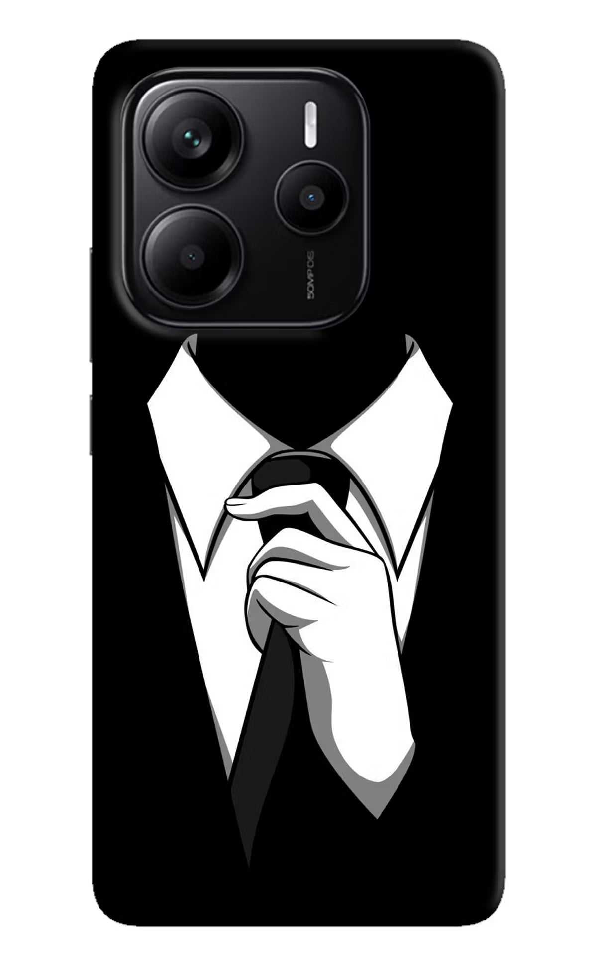 Black Tie Redmi Note 14 5G Hard Case Back Cover by Casekaro