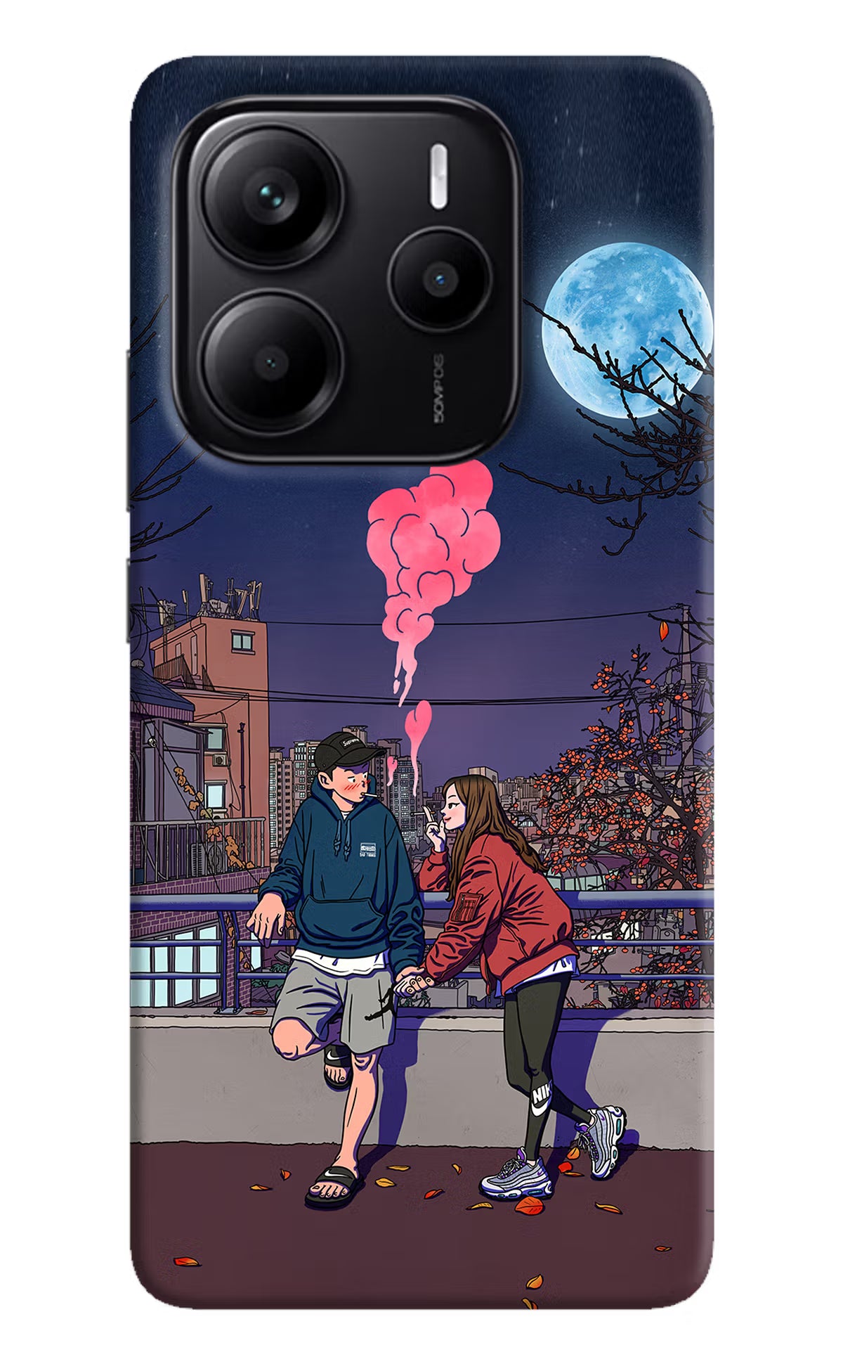 Chilling Couple Redmi Note 14 5G Hard Case Back Cover by Casekaro