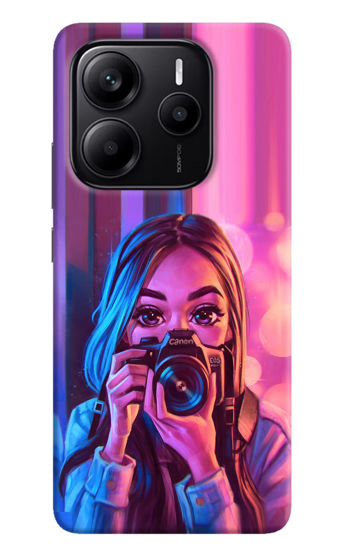 Girl Photographer Redmi Note 14 5G Hard Case Back Cover by Casekaro