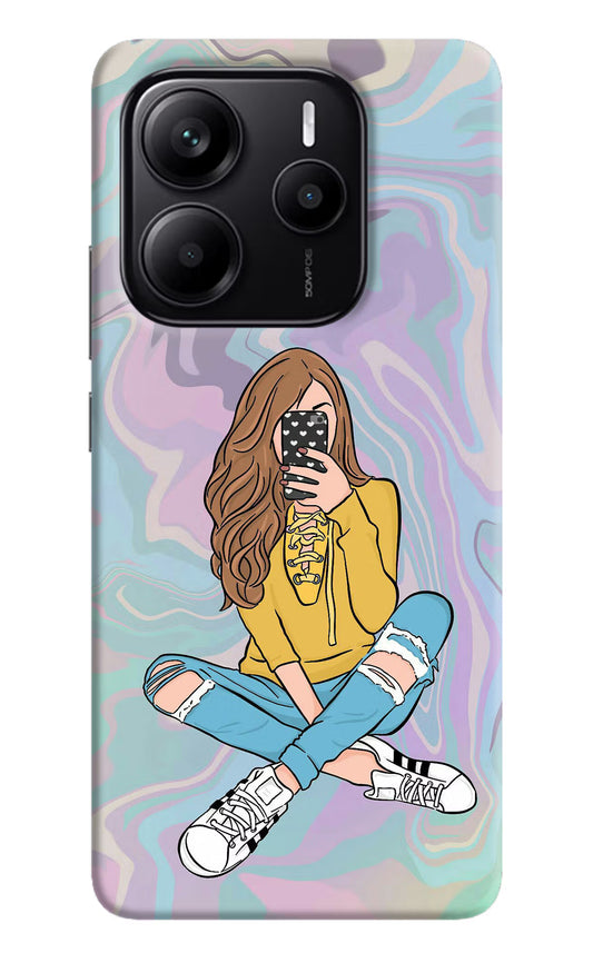 Selfie Girl Redmi Note 14 5G Hard Case Back Cover by Casekaro
