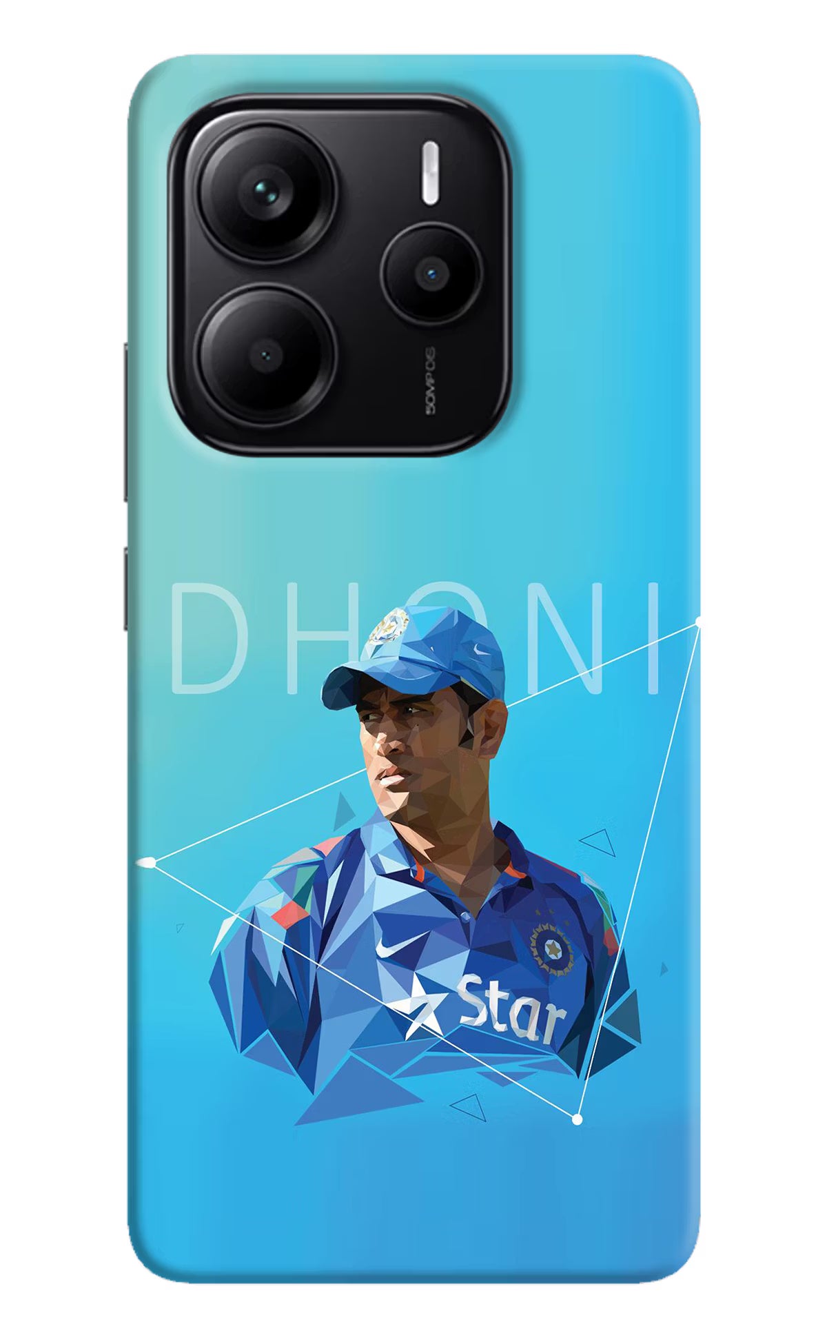 Dhoni Artwork Redmi Note 14 5G Hard Case Back Cover by Casekaro