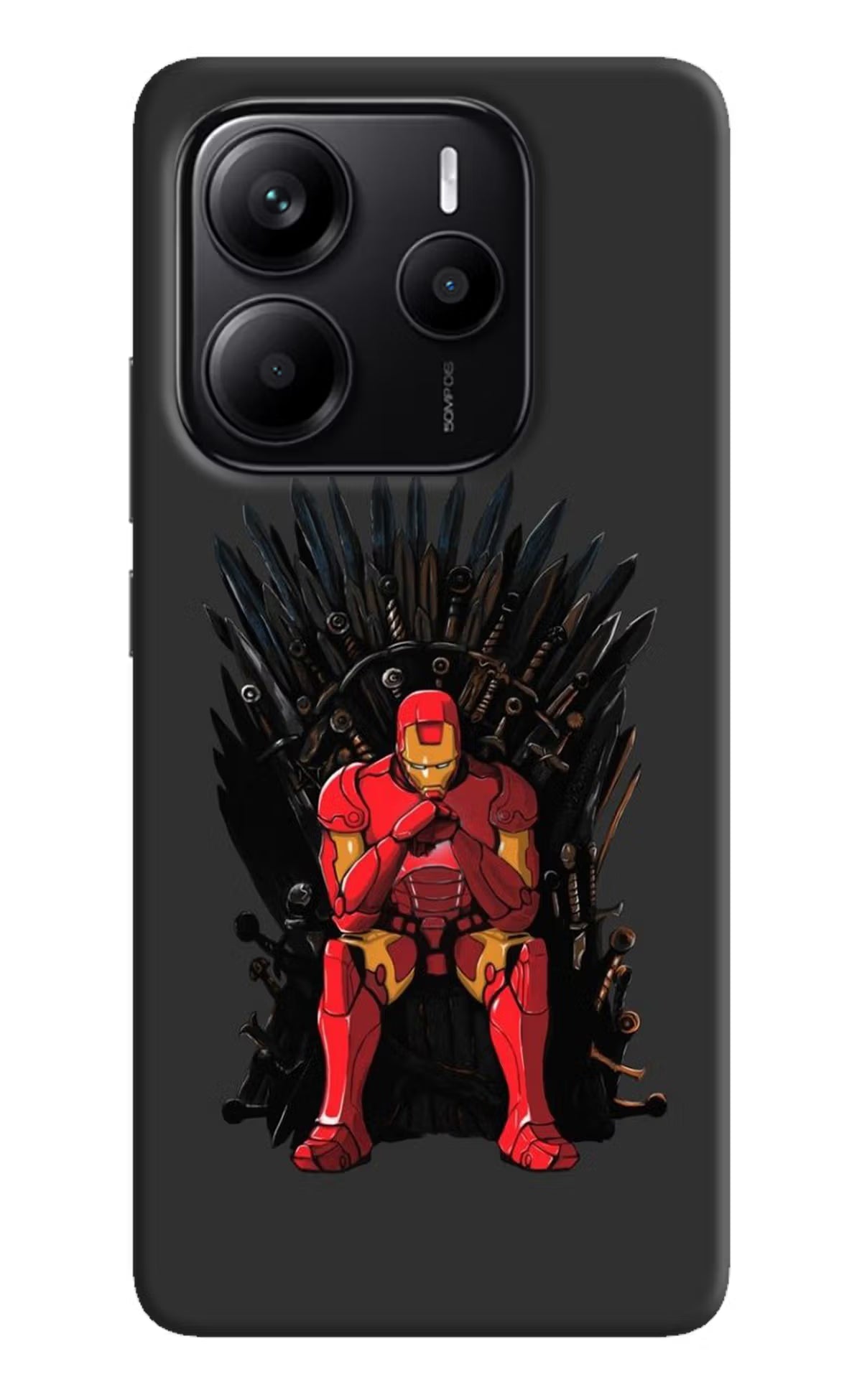 Ironman Throne Redmi Note 14 5G Hard Case Back Cover by Casekaro