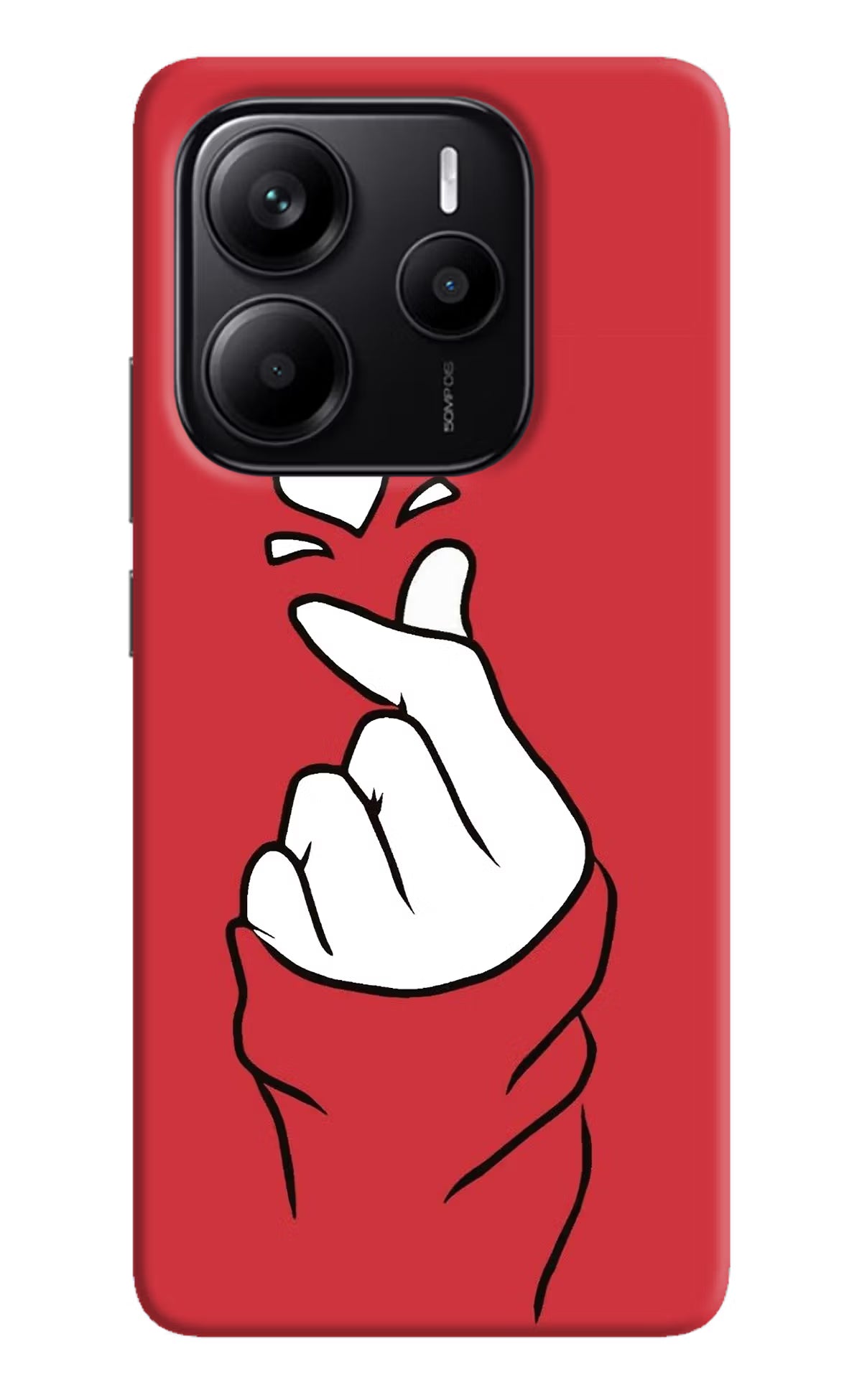 Korean Love Sign Redmi Note 14 5G Hard Case Back Cover by Casekaro