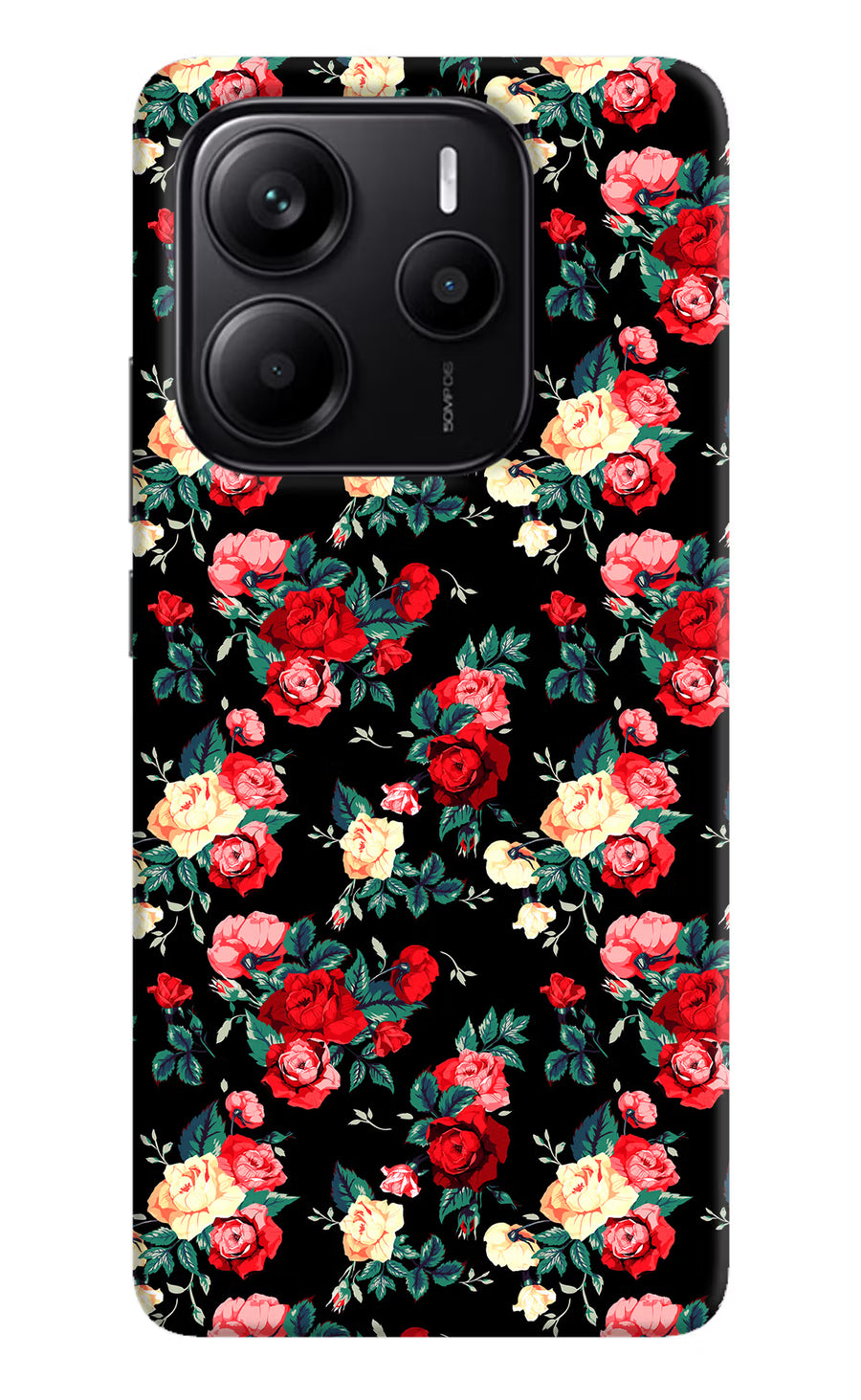 Rose Pattern Redmi Note 14 5G Back Cover, Hard case