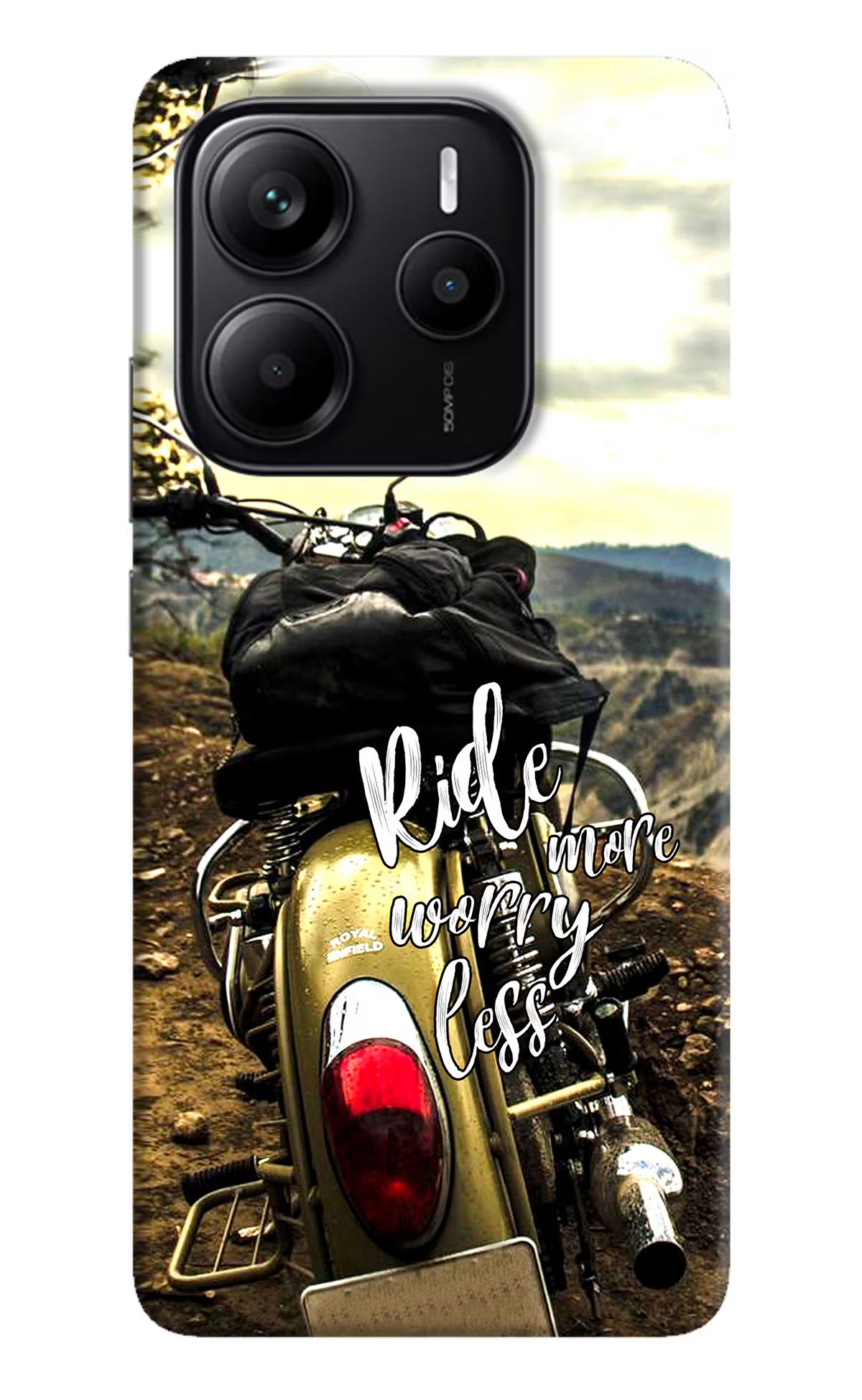 Ride More Worry Less Redmi Note 14 5G Hard Case Back Cover by Casekaro