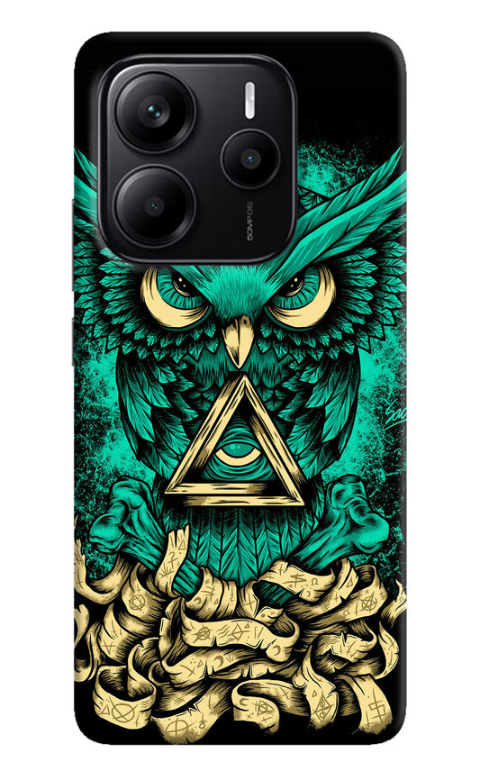 Green Owl Redmi Note 14 5G Hard Case Back Cover by Casekaro
