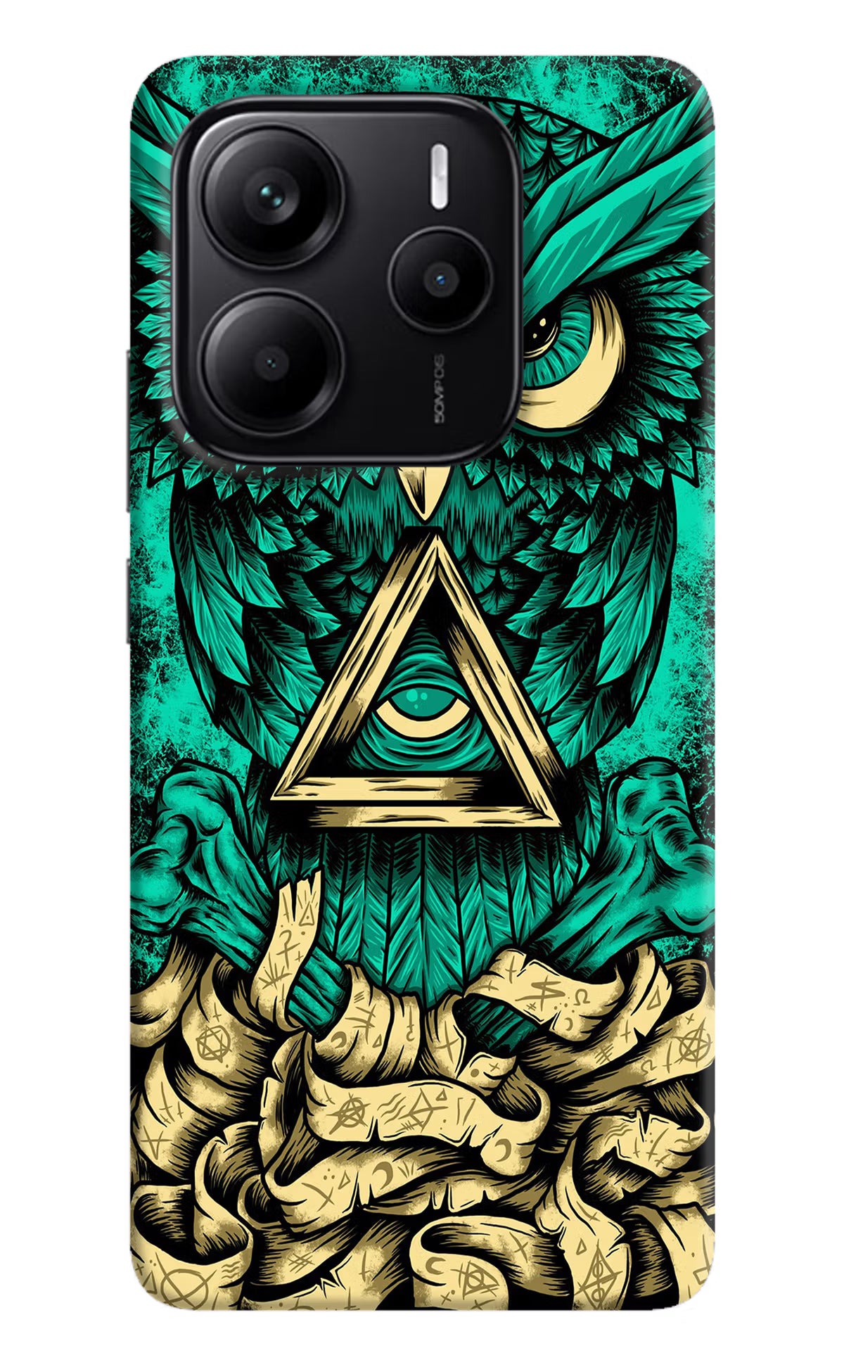 Green Owl Redmi Note 14 5G Hard Case Back Cover by Casekaro
