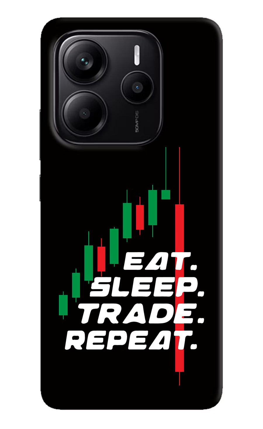 Eat Sleep Trade Repeat Redmi Note 14 5G Back Cover, Hard case
