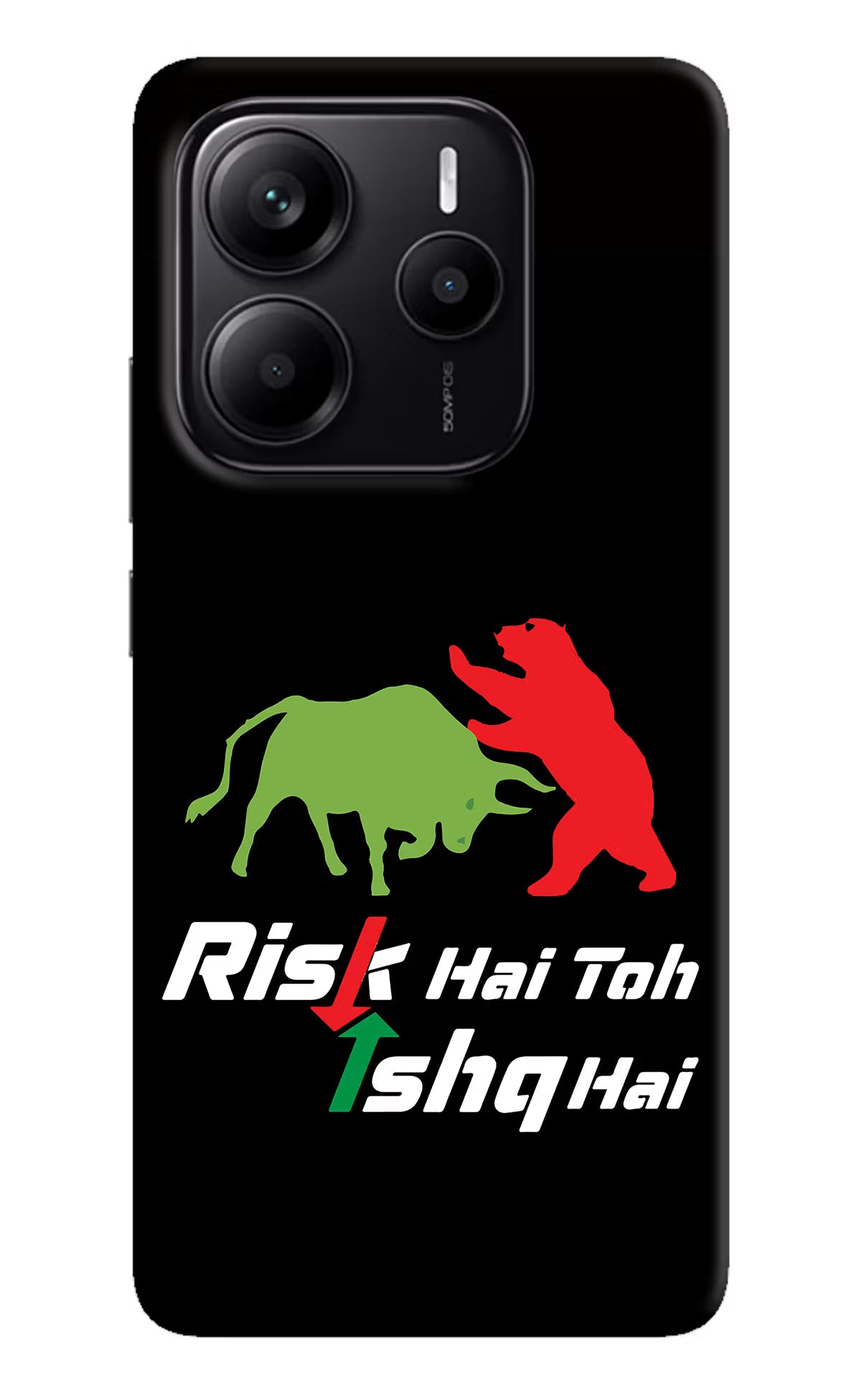 Risk Hai Toh Ishq Hai Redmi Note 14 5G Hard Case Back Cover by Casekaro