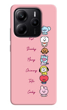BTS names Redmi Note 14 5G Hard Case Back Cover by Casekaro