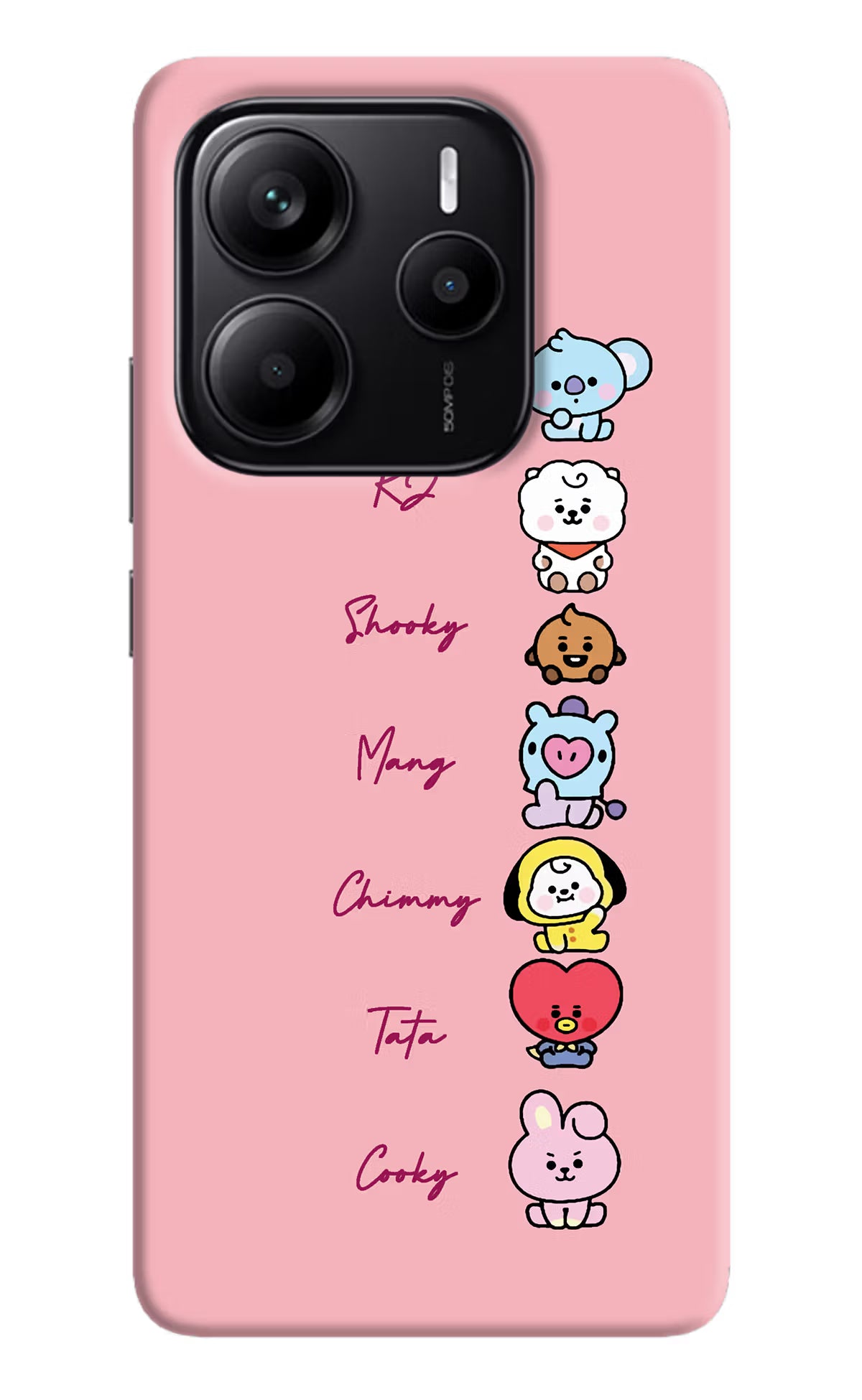 BTS names Redmi Note 14 5G Hard Case Back Cover by Casekaro