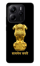 Satyamev Jayate Golden Redmi Note 14 5G Hard Case Back Cover by Casekaro