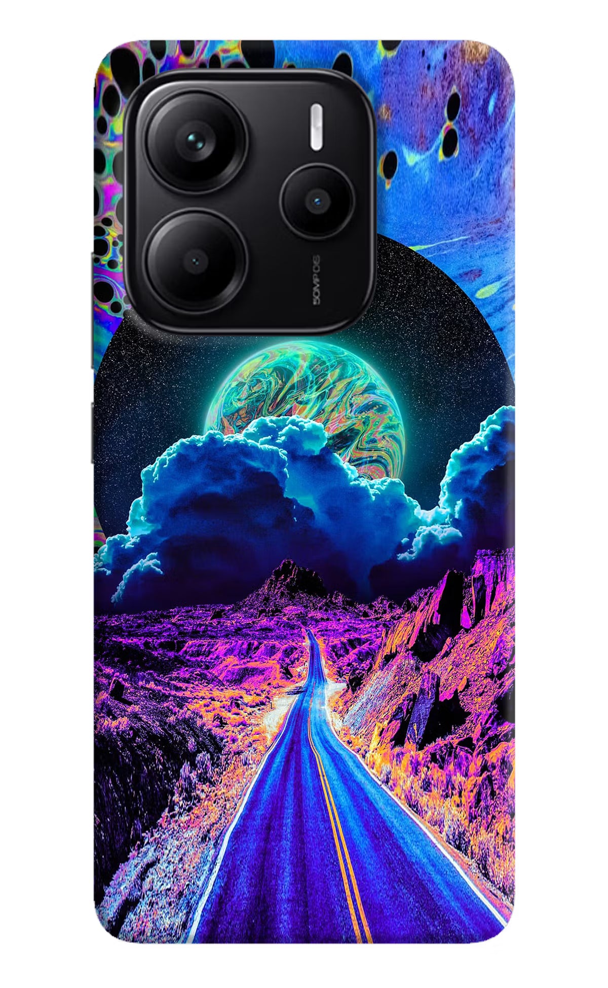 Psychedelic Painting Redmi Note 14 5G Hard Case Back Cover by Casekaro