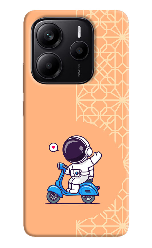 Cute Astronaut Riding Redmi Note 14 5G Hard Case Back Cover by Casekaro
