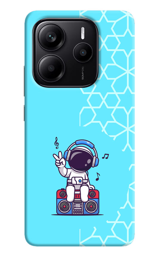 Cute Astronaut Chilling Redmi Note 14 5G Hard Case Back Cover by Casekaro