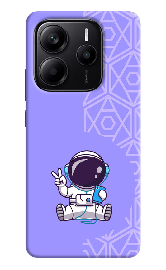 Cute Astronaut Chilling Redmi Note 14 5G Hard Case Back Cover by Casekaro