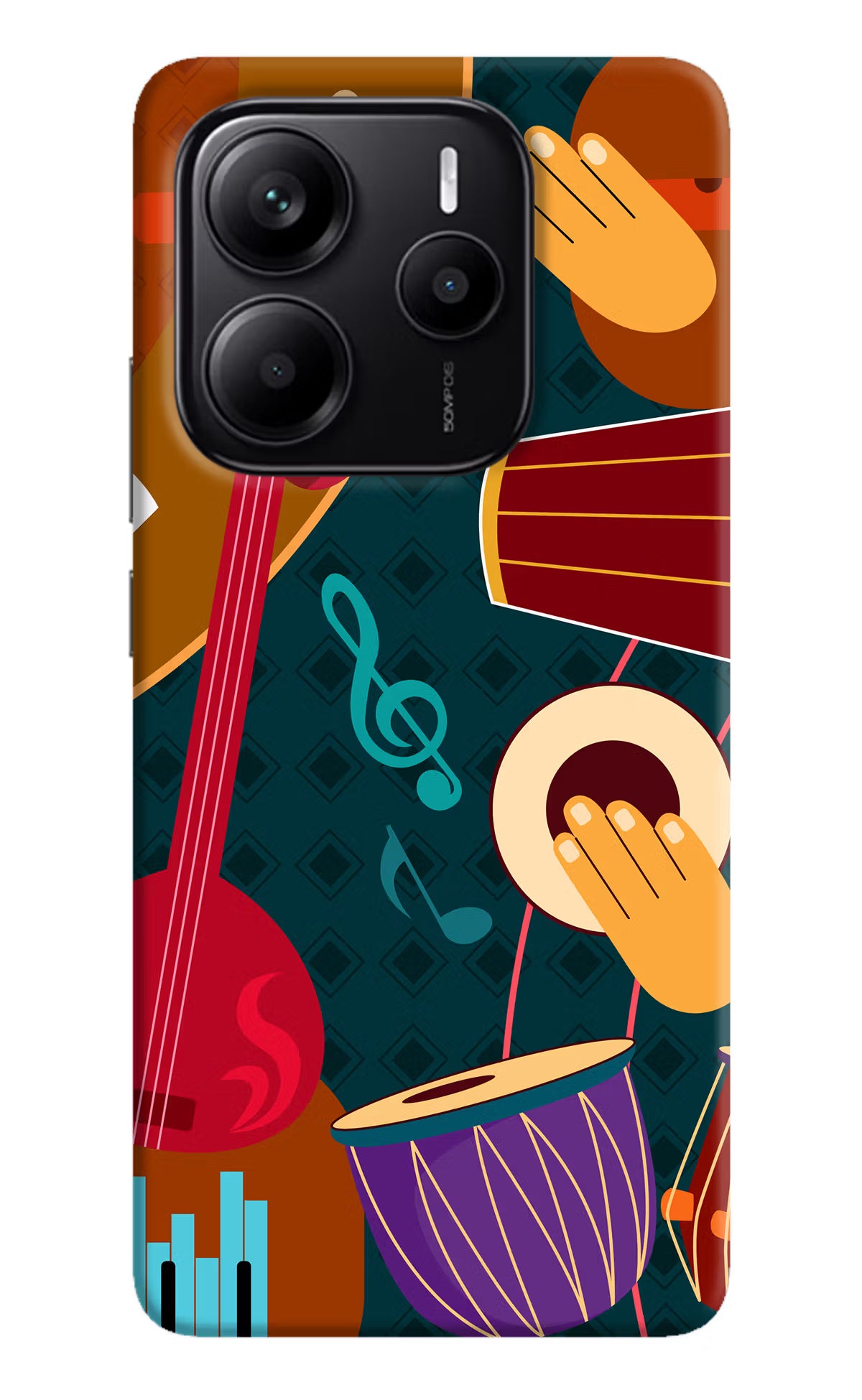 Music Instrument Redmi Note 14 5G Hard Case Back Cover by Casekaro