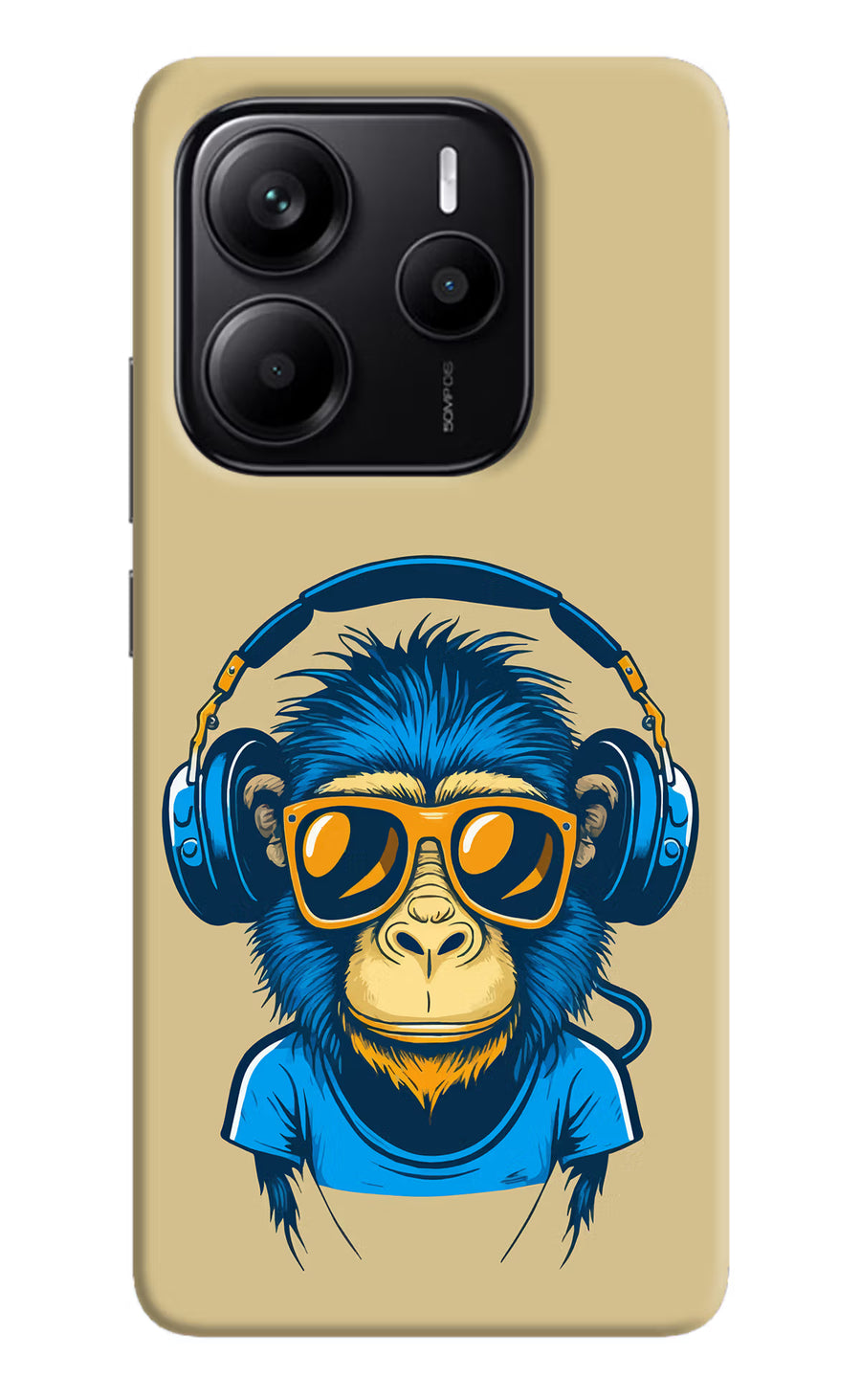 Monkey Headphone Redmi Note 14 5G Back Cover, Hard case