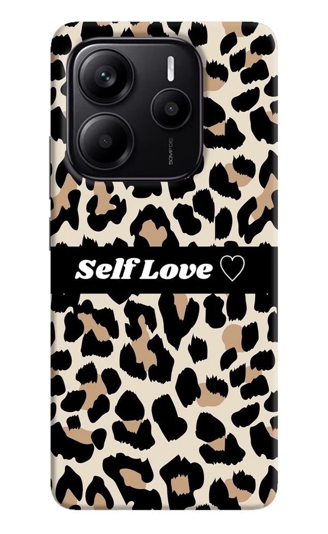 Leopard Print Self Love Redmi Note 14 5G Hard Case Back Cover by Casekaro