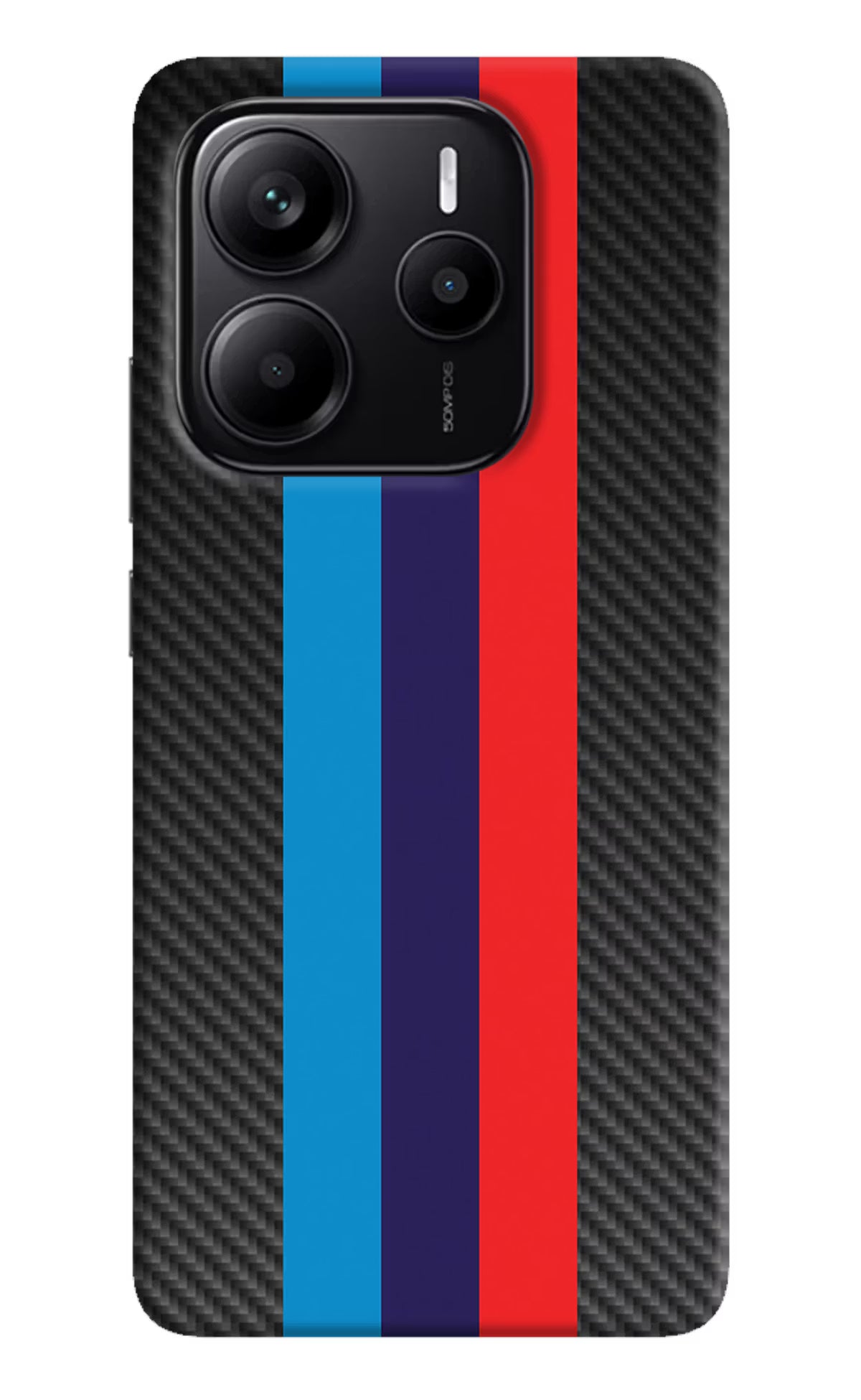 BMW Stripes Pattern Redmi Note 14 5G Hard Case Back Cover by Casekaro