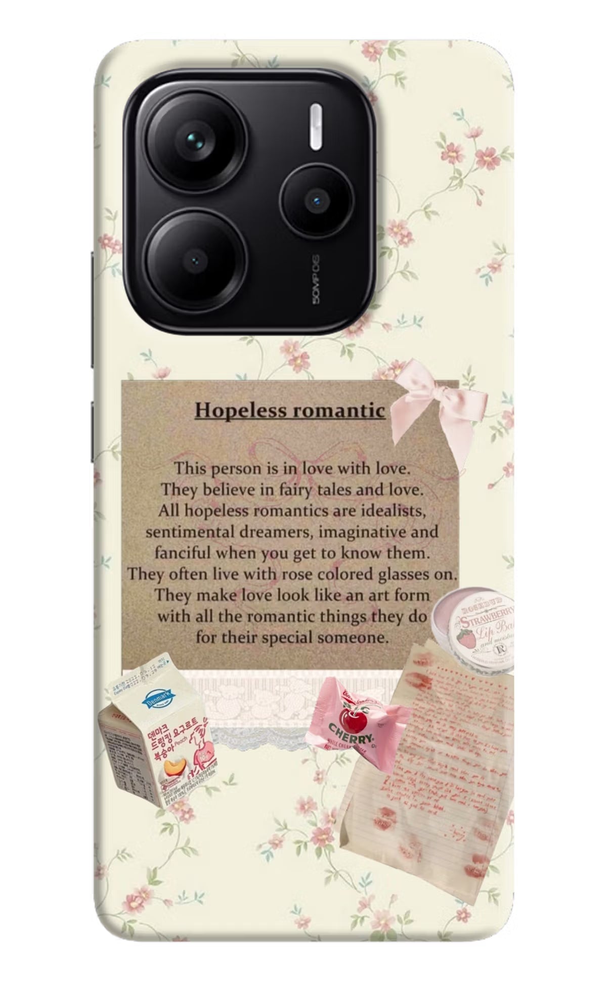 Hopeless Romantic Redmi Note 14 5G Hard Case Back Cover by Casekaro