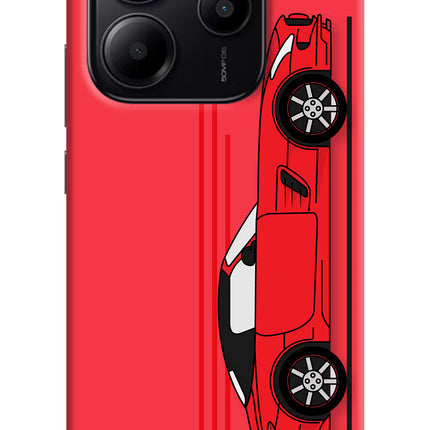 Red Velocity Redmi Note 14 5G Hard Case Back Cover by Casekaro