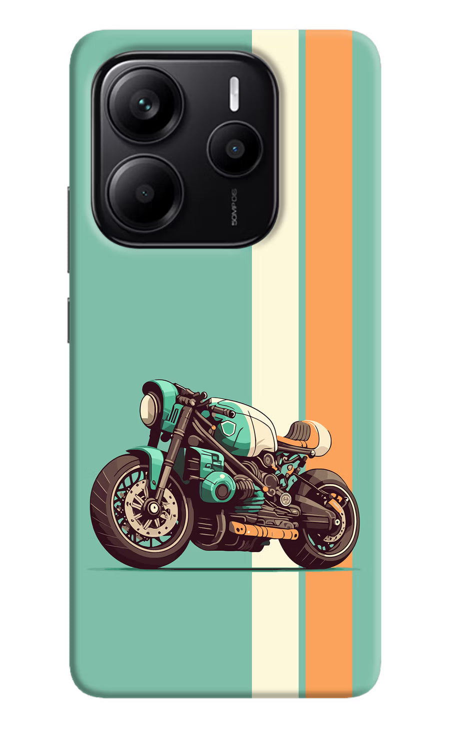 Striped Moto Drift Redmi Note 14 5G Back Cover, Hard case