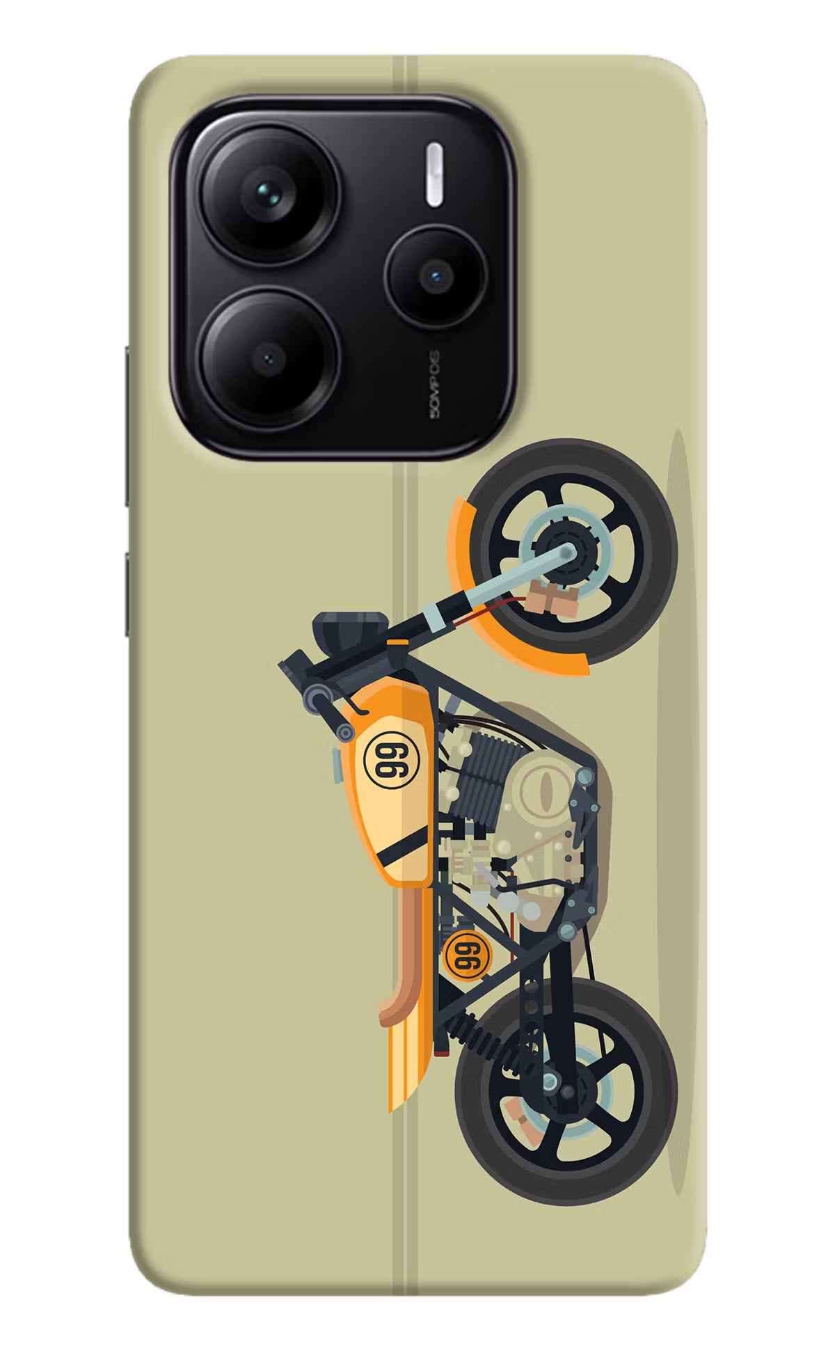 Vertical Speedster Redmi Note 14 5G Hard Case Back Cover by Casekaro