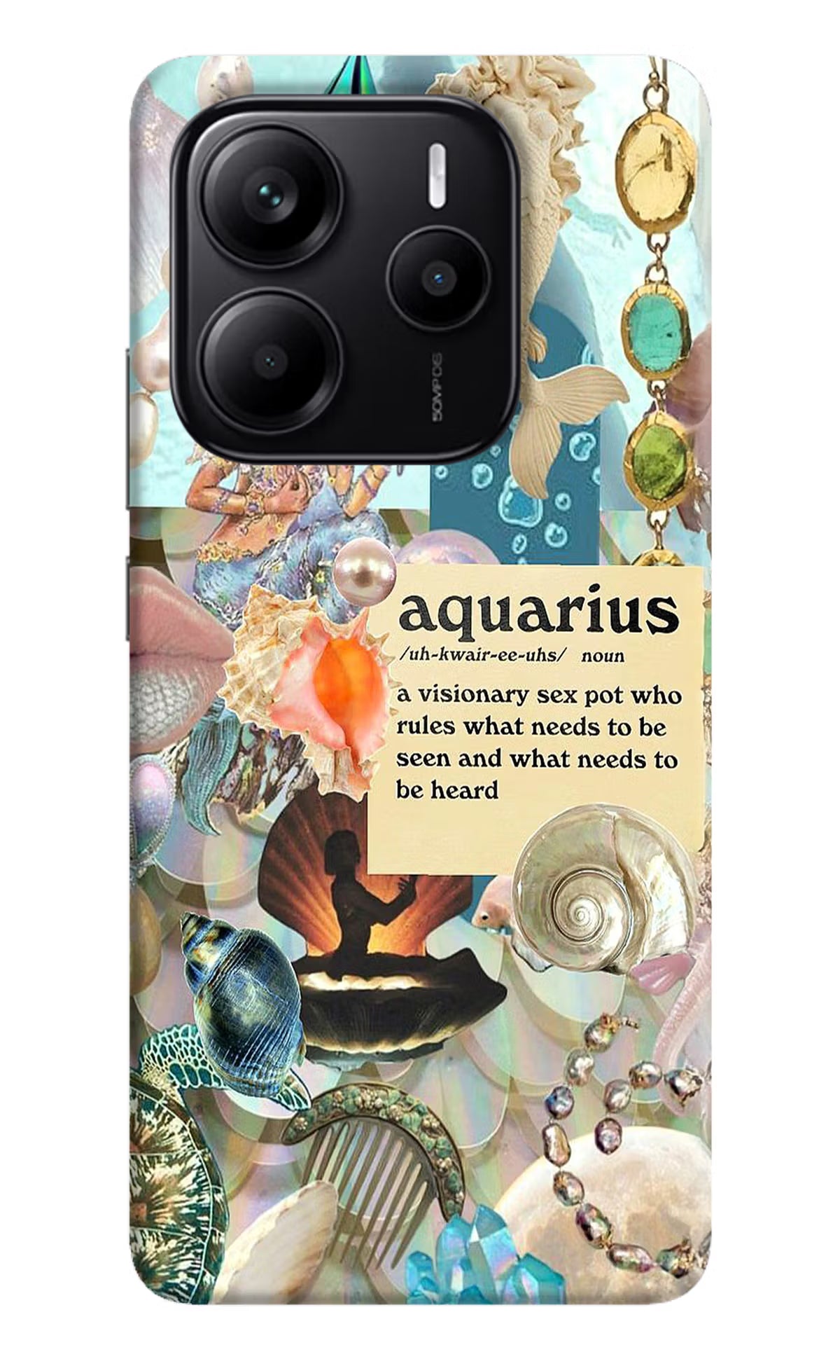 Aquarius Zodiac Redmi Note 14 5G Hard Case Back Cover by Casekaro