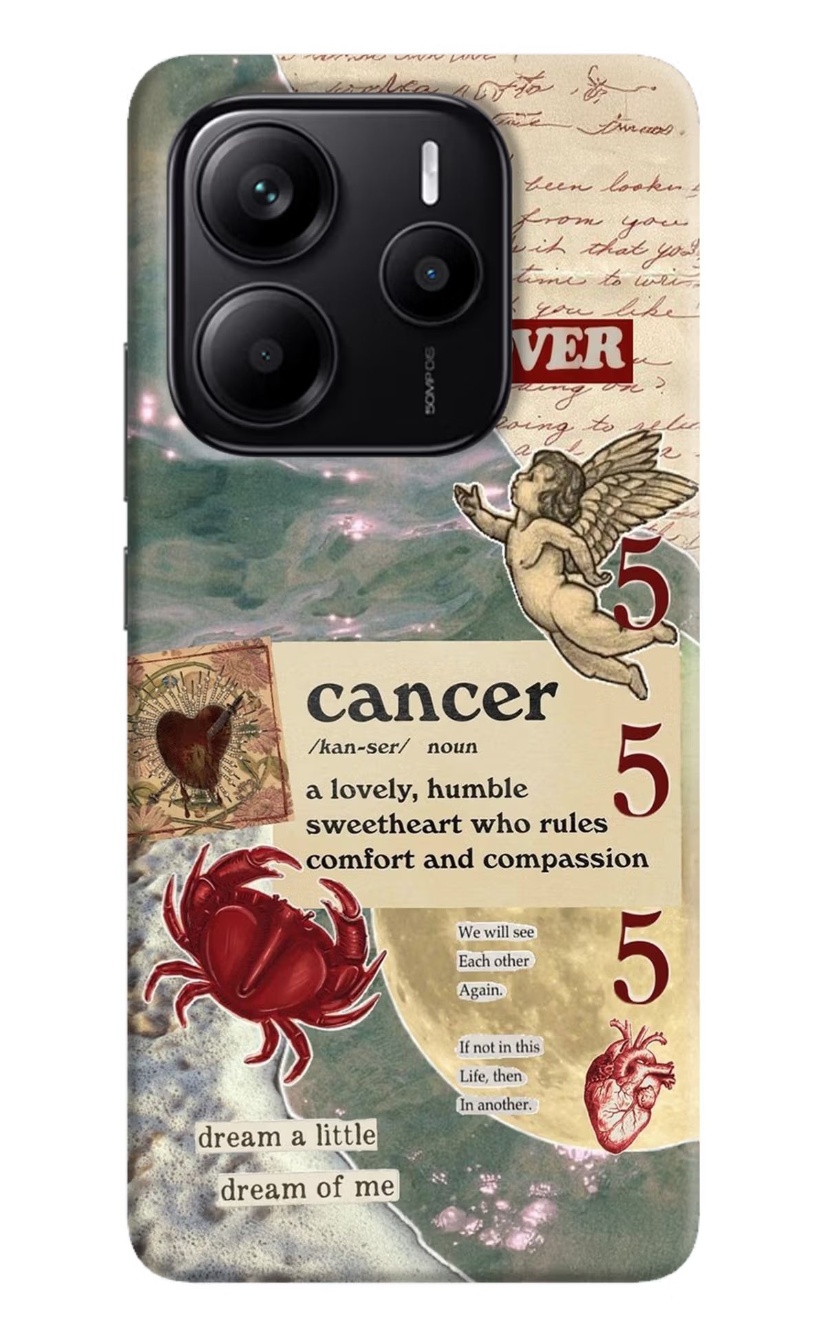 Cancer Zodiac Redmi Note 14 5G Hard Case Back Cover by Casekaro