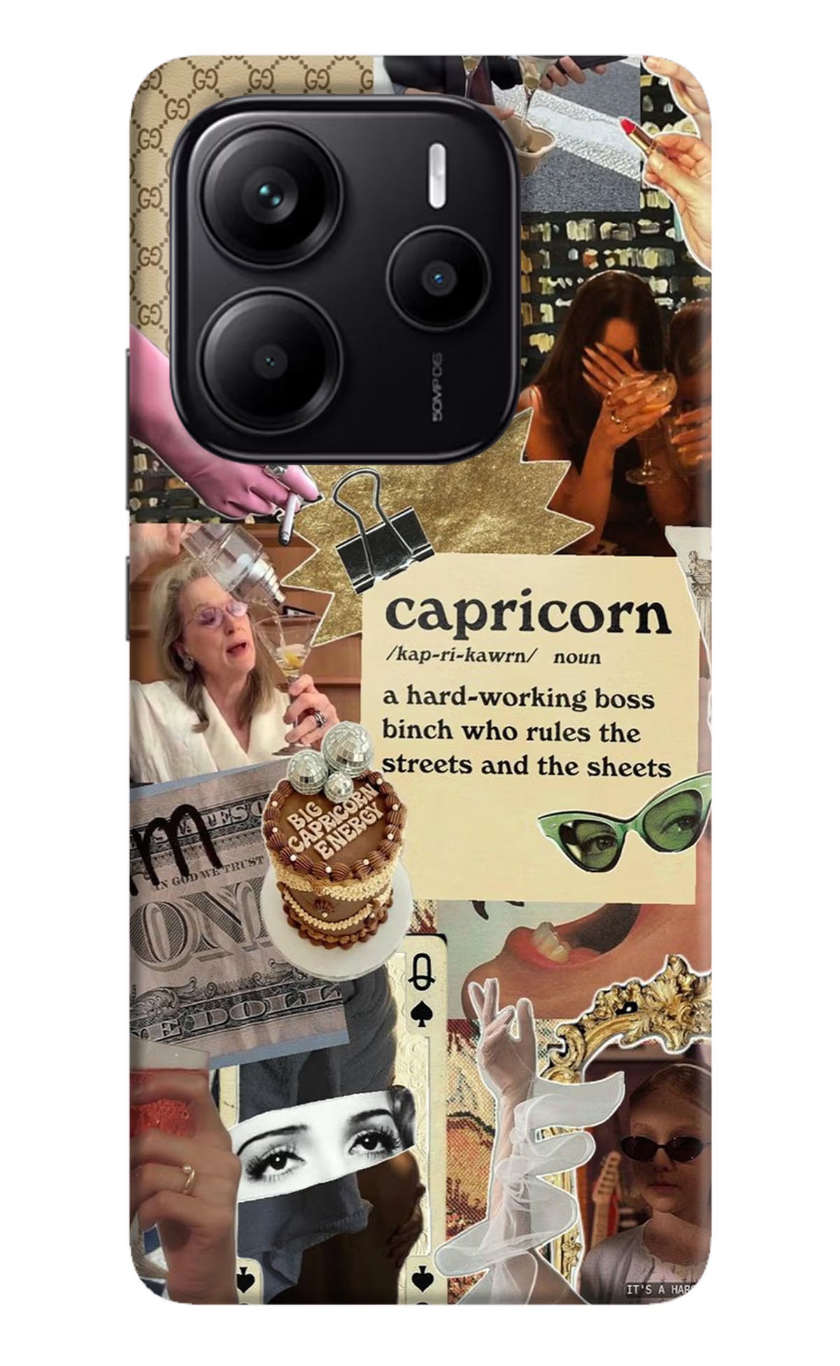 Capricorn Zodiac Redmi Note 14 5G Hard Case Back Cover by Casekaro