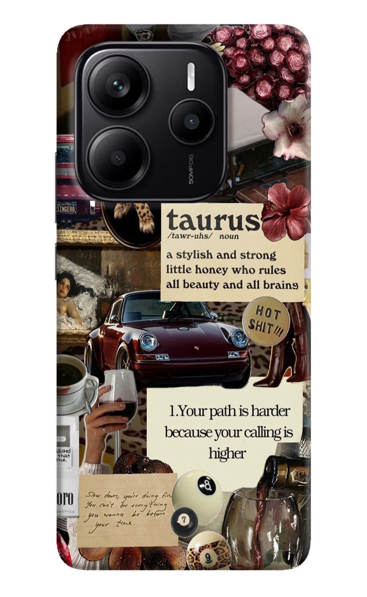 Taurus Zodiac Redmi Note 14 5G Hard Case Back Cover by Casekaro