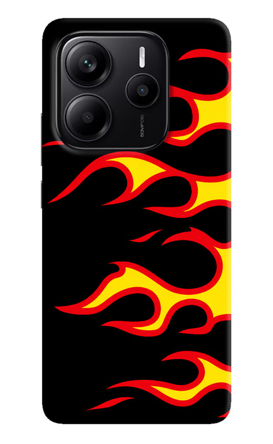 Side Sweep Flames Redmi Note 14 5G Hard Case Back Cover by Casekaro