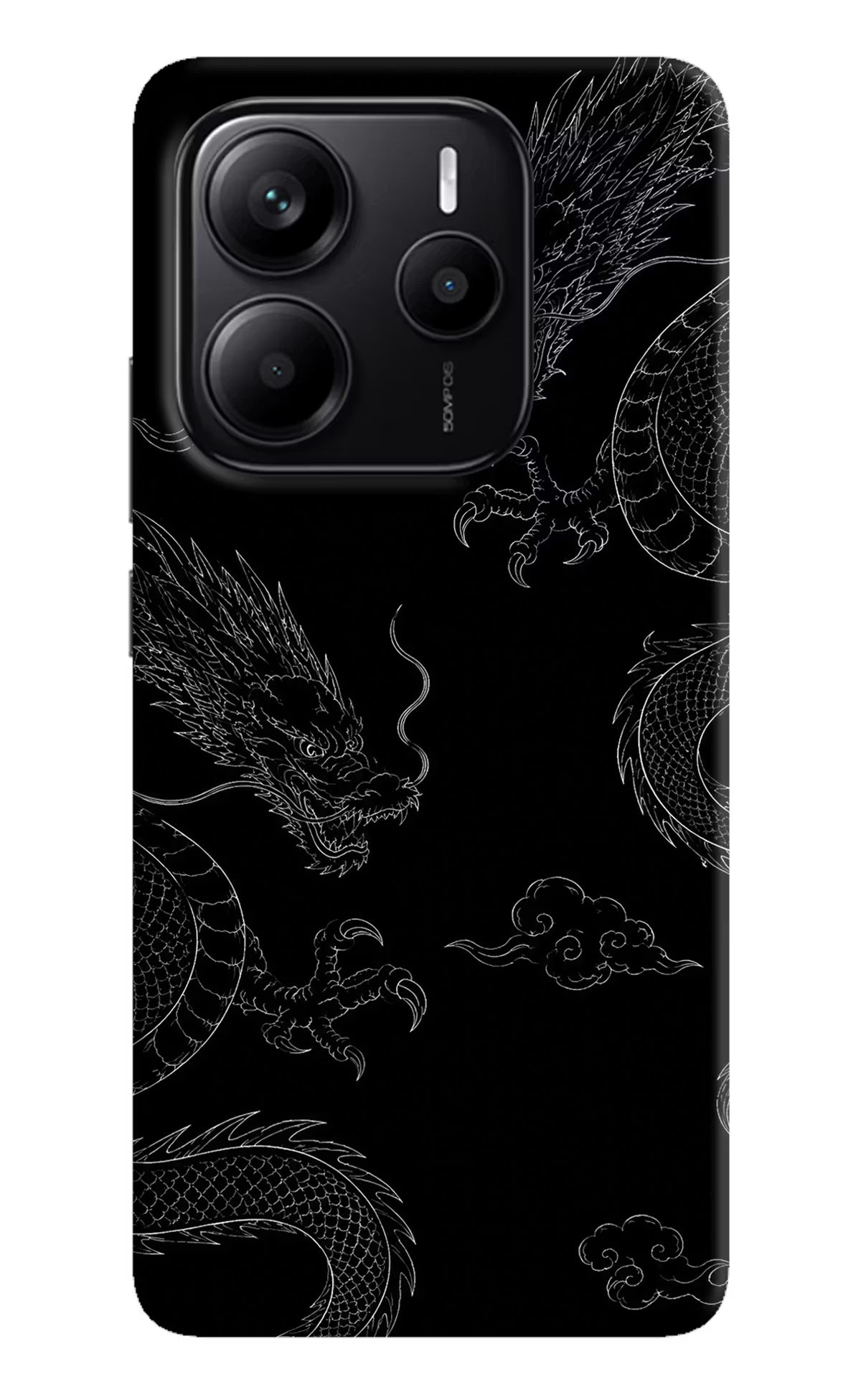 Twin Dragons Redmi Note 14 5G Hard Case Back Cover by Casekaro
