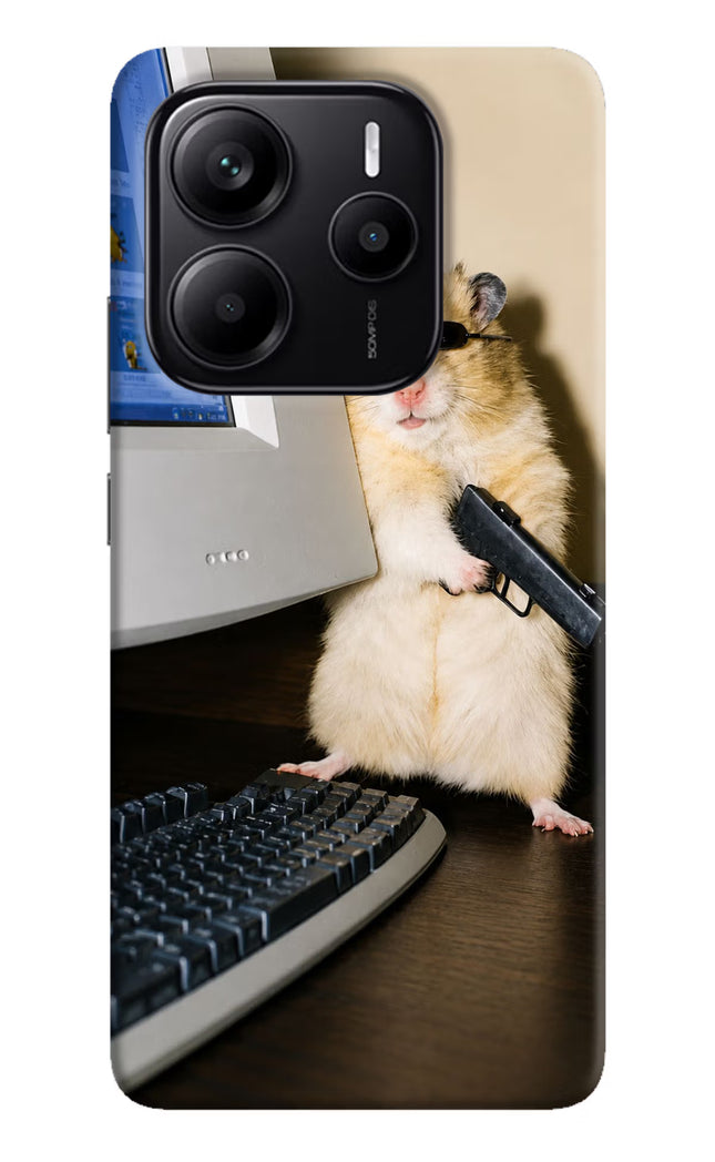 Hacker Hamster Redmi Note 14 5G Hard Case Back Cover by Casekaro