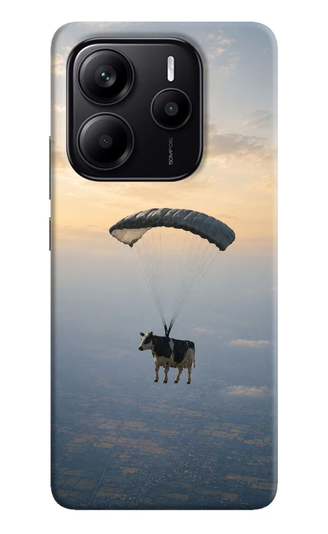 Skydiving Cow Redmi Note 14 5G Hard Case Back Cover by Casekaro
