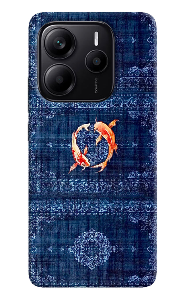 Koi Blue Redmi Note 14 5G Hard Case Back Cover by Casekaro