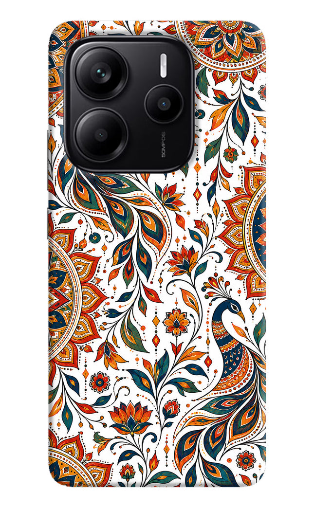White Mayura Redmi Note 14 5G Hard Case Back Cover by Casekaro