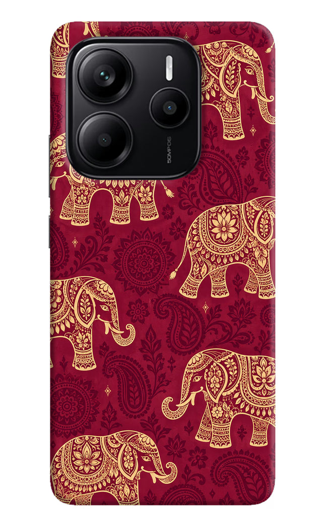 Maroon Elephant Redmi Note 14 5G Hard Case Back Cover by Casekaro