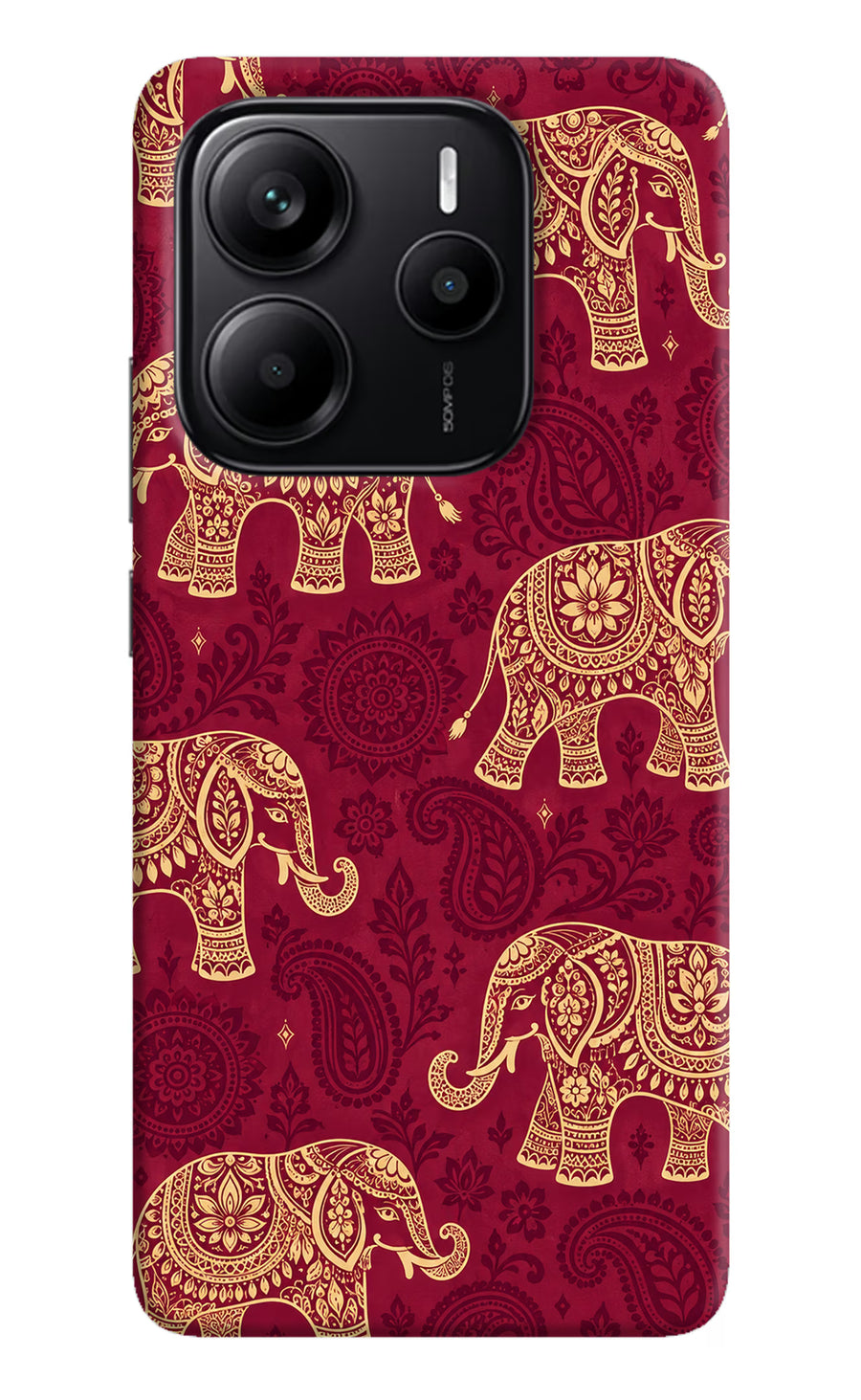 Maroon Elephant Redmi Note 14 5G Back Cover, Hard case
