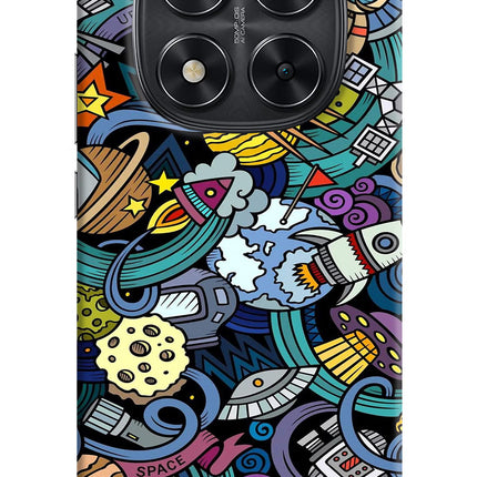 Space Abstract Redmi Note 14 Pro 5G Hard Case Back Cover by Casekaro